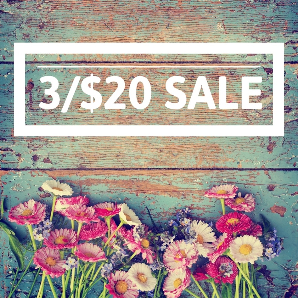 3/$20 Sale